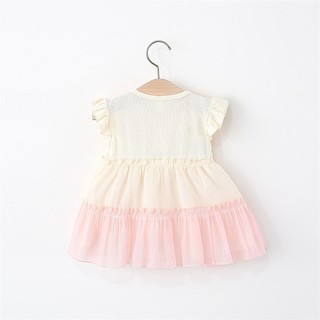 Váy bé gái cổ sen dún tầng nhiều màu sắc xinh xắn siêu nhẹ cho bé 6-11kg D1090