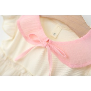 Váy bé gái cổ sen dún tầng nhiều màu sắc xinh xắn siêu nhẹ cho bé 6-11kg D1090