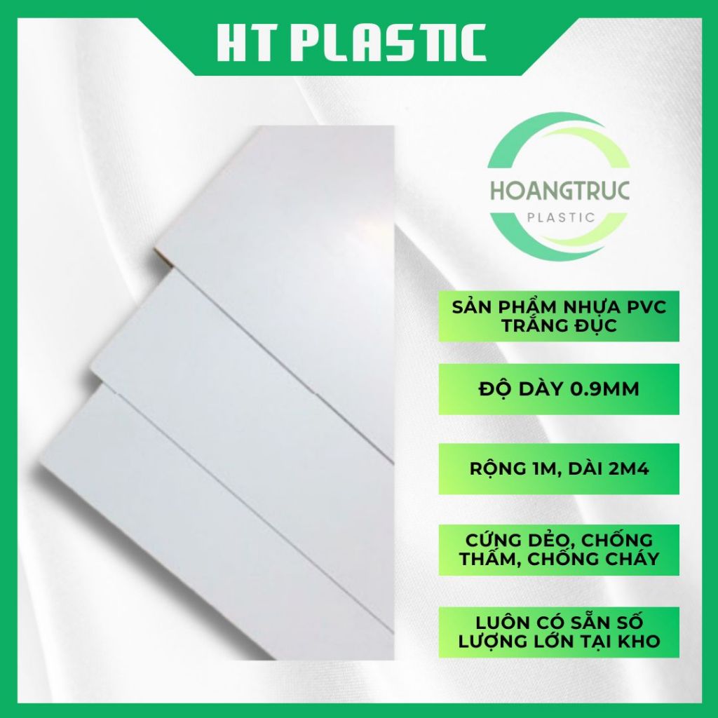 Tấm Nhựa PVC Độ Dày 0.9mm x 100cm x 240cm - PVC Plastic Rigid Sheet ...