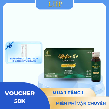 Nước uống collagen Melon G+ giọt vàng trẻ hóa , trắng da, chống oxy hóa, bổ sung đầy đủ collagen - 1 hộp 10 ống