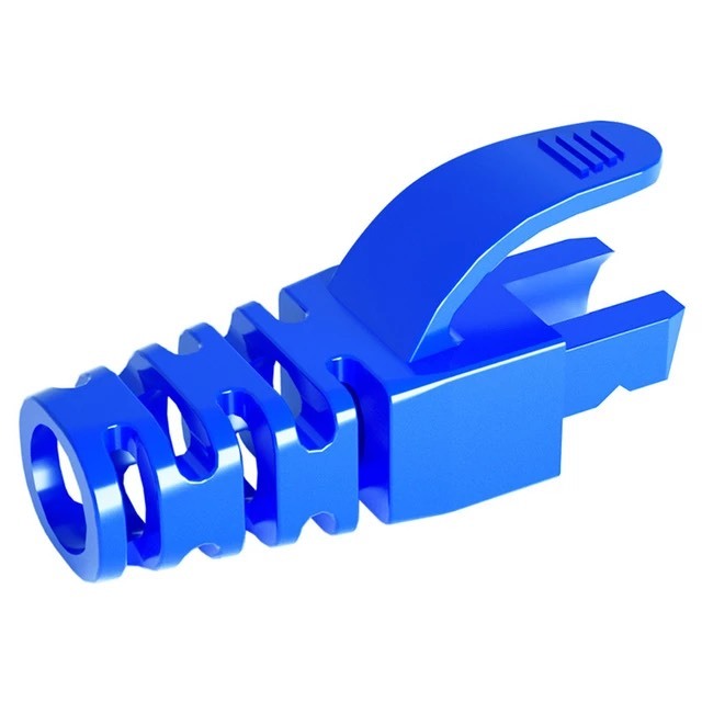 Đầu chụp mạng CAT6 Trắng trong, xanh, vàng có tai dùng bấm dây cáp mạng ...