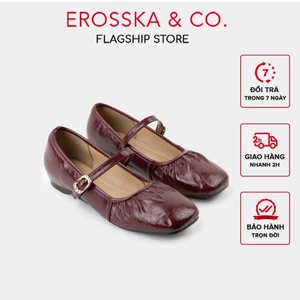 EROSSKA - [FORM TO LÙI SIZE] Giày búp bê quai nhún kiểu giày ballet core đế độn 2cm màu nâu- EL069