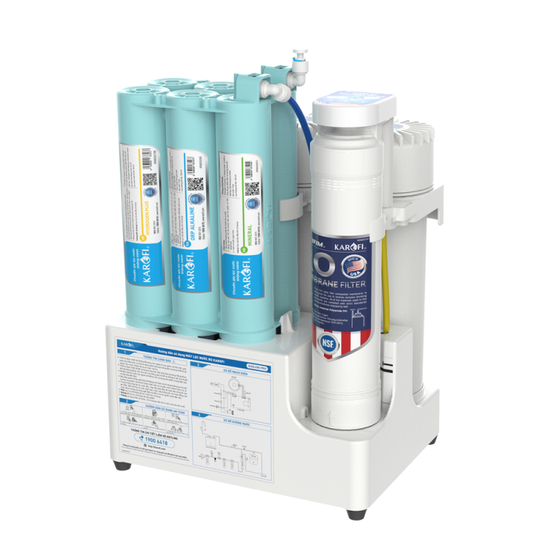Máy Lọc Nước Để Gầm Karofi KAQ-U95 PRO Gọn Nhẹ Với 10 Cấp Lọc HIệu Xuất Cao, Vòi Led Thông MInh