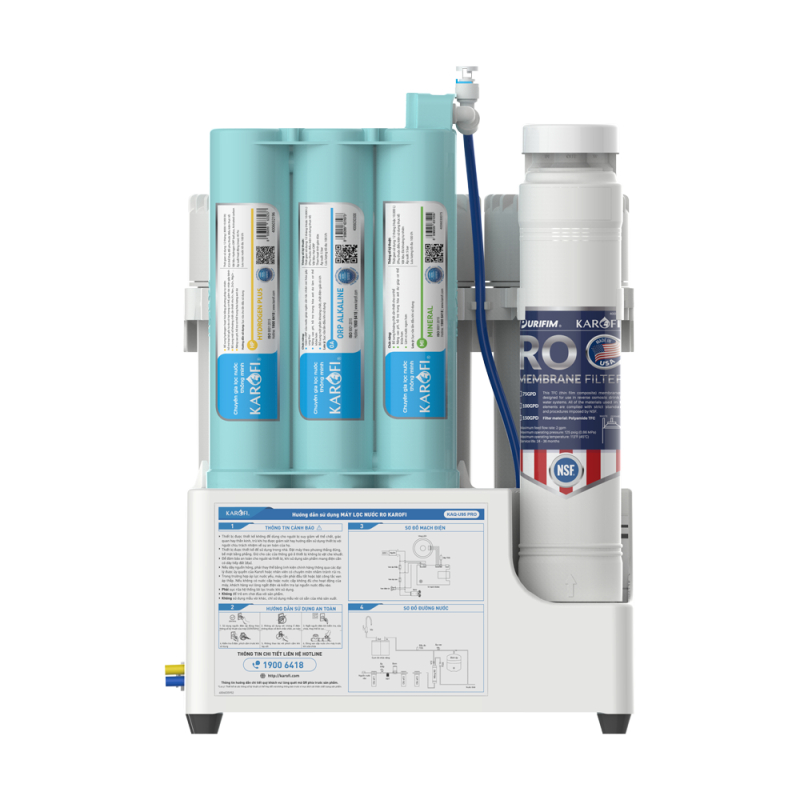 Máy Lọc Nước Để Gầm Karofi KAQ-U95 PRO Gọn Nhẹ Với 10 Cấp Lọc HIệu Xuất Cao, Vòi Led Thông MInh