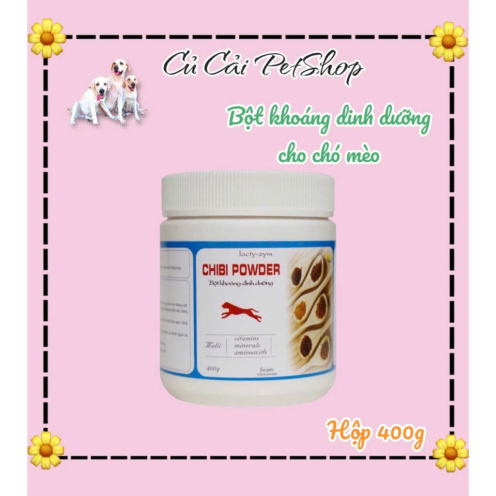 Bột Khoáng Dinh Dưỡng Cao Cấp Cho Chó Chibi Powder Hộp 400g | Shopee ...