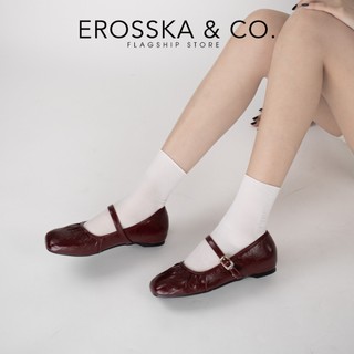 EROSSKA - [FORM TO LÙI SIZE] Giày búp bê quai nhún kiểu giày ballet core đế độn 2cm màu nâu- EL069