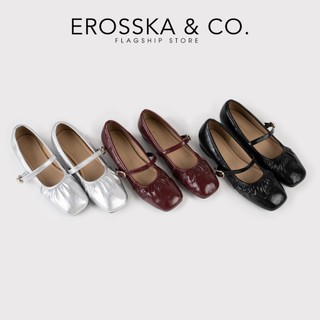 EROSSKA - [FORM TO LÙI SIZE] Giày búp bê quai nhún kiểu giày ballet core đế độn 2cm màu nâu- EL069