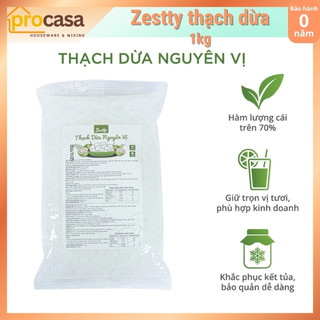 Thạch Dừa ZESTTY 1kg - Hạt nhỏ dùng được ống hút - Nguyên Vị Làm Topping, Nguyên Liệu Pha Chế, Đồ Ăn Vặt