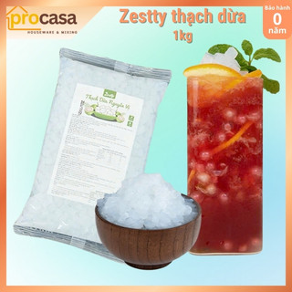Thạch Dừa ZESTTY 1kg - Hạt nhỏ dùng được ống hút - Nguyên Vị Làm Topping, Nguyên Liệu Pha Chế, Đồ Ăn Vặt