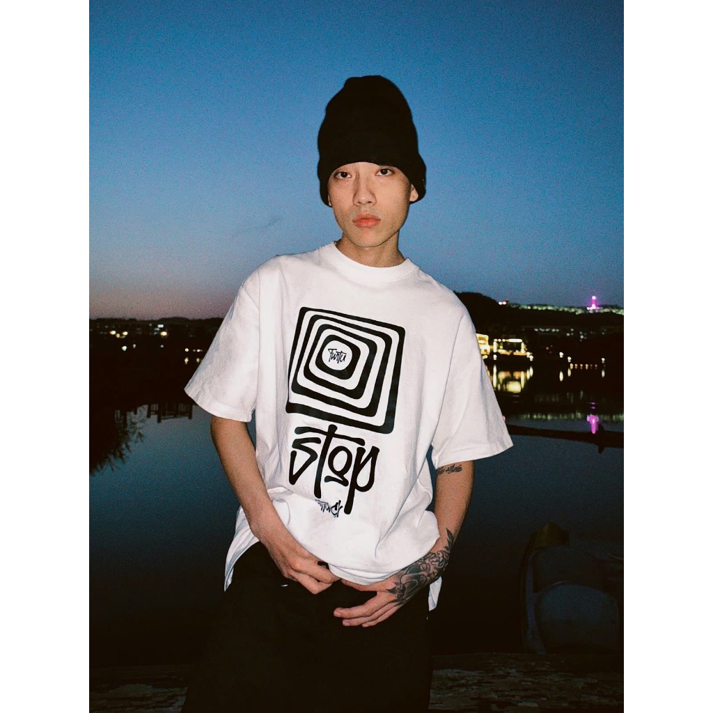 Áo thun Stee Cổ tròn STOP Localbrand ICVCVNI Unisex Menwear Cotton