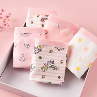 Combo 4 Quần Lót Dạng Đùi Cho Bé Gái Màu Sắc Ngọt Ngào, Quần Chip Mềm Thoáng Nhẹ King Shop L-8009, L-8019, L-8014