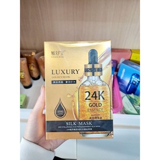 [Hộp 10Nạ] Mặt Nạ Vàng 24k Luxury Golden Mask Cấp Ẩm Bổ Sung Tinh Chất Ngăn Ngừa Lão Hoá