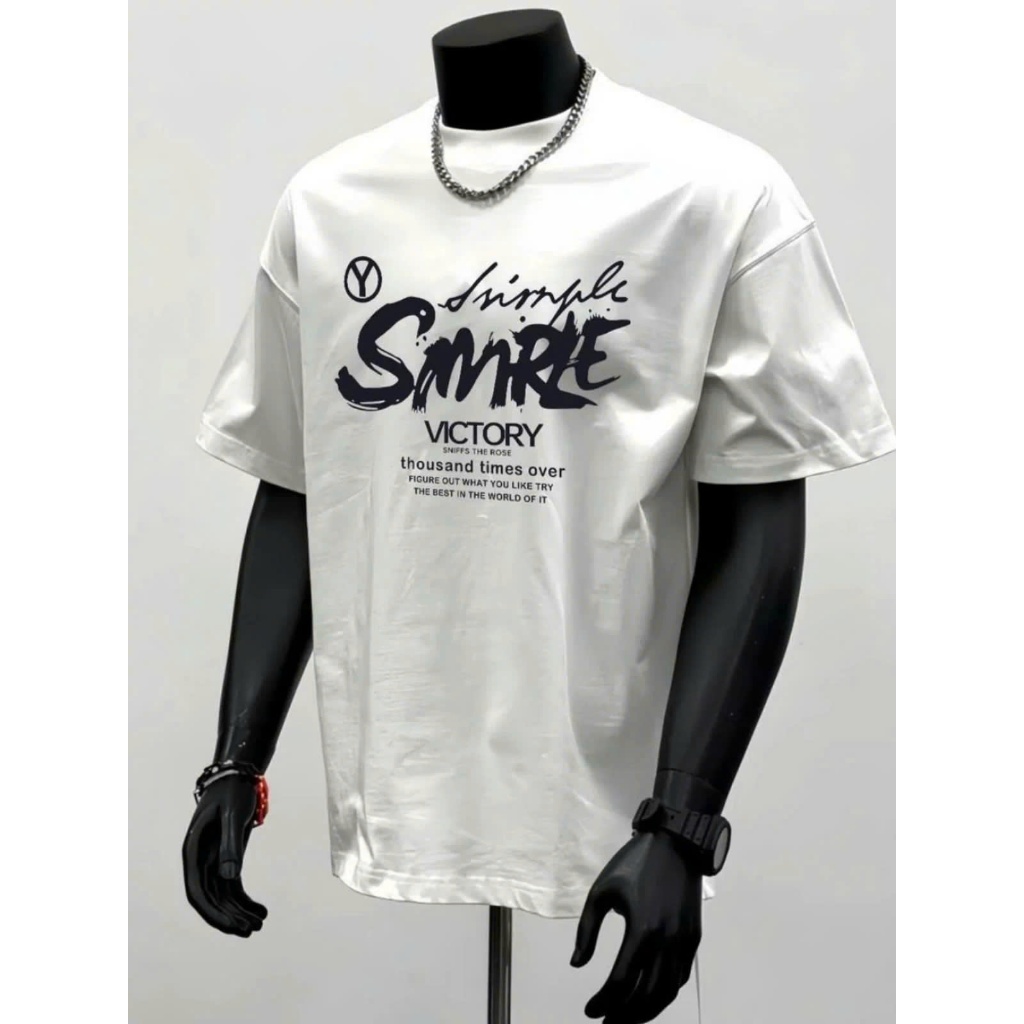 Áo thun Stee Cổ tròn SIMPLE Localbrand ICVCVNI Unisex Menwear Cotton