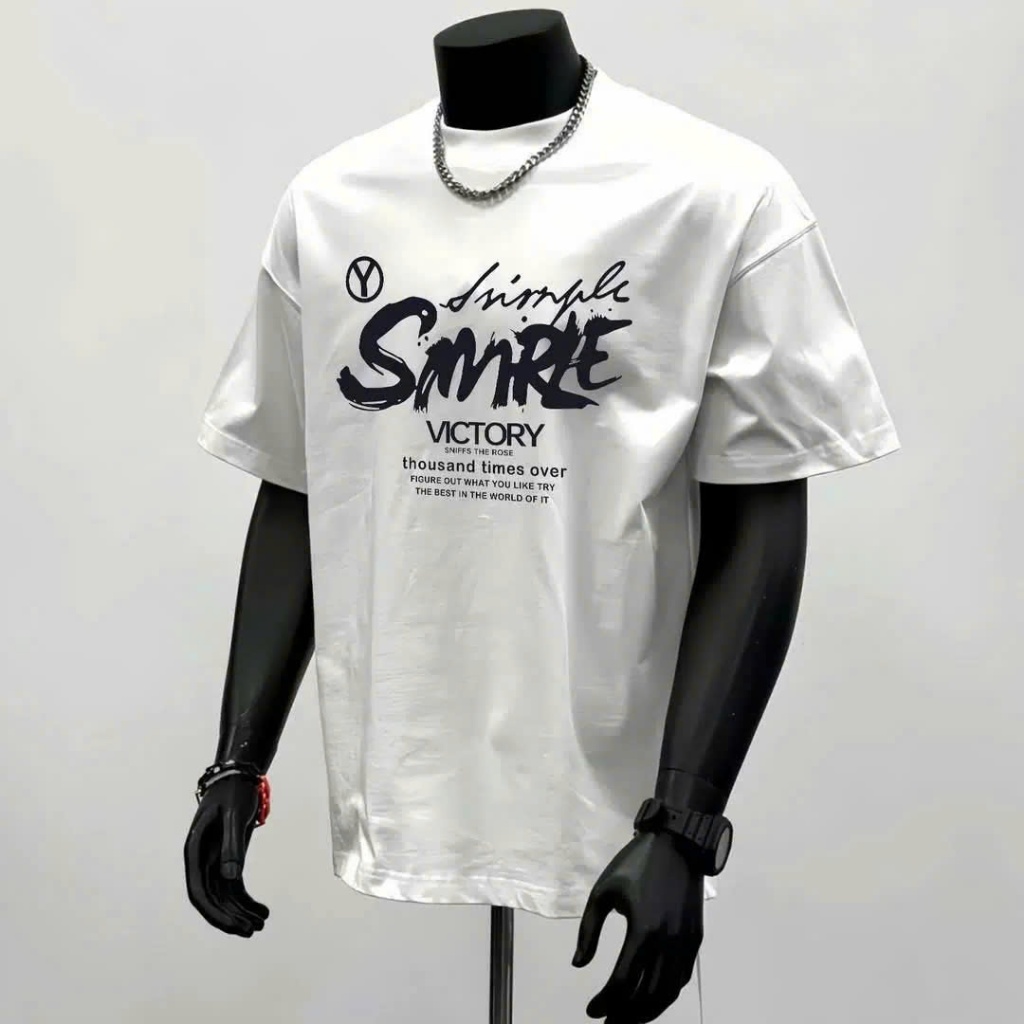 Áo thun Stee Cổ tròn SIMPLE Localbrand ICVCVNI Unisex Menwear Cotton