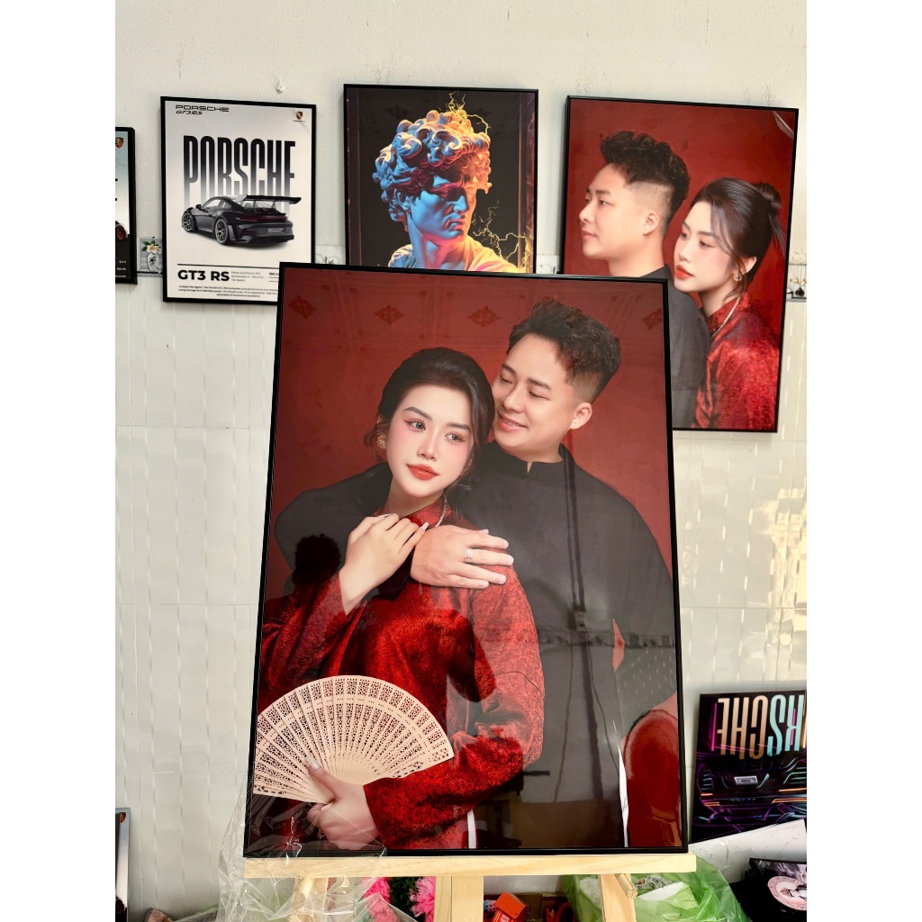 (50x70cm) IN TRANH TRÁNG GƯƠNG THEO YÊU CẦU - TRANH GỖ TREO TƯỜNG KHUNG COMPOSITE CAO CẤP