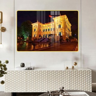 Tranh Laminate Tráng Gương Cao Cấp Bo Viền - Tranh Phong Cảnh Sài Gòn - Vẻ Đẹp Thành Phố