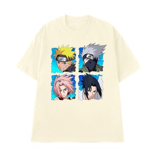 Áo Thun Anime NGỐ TEE Naruto Shippuden Team Kakashi Naruto Sakura Sasuke Vải Cotton 100 Thoáng Mát