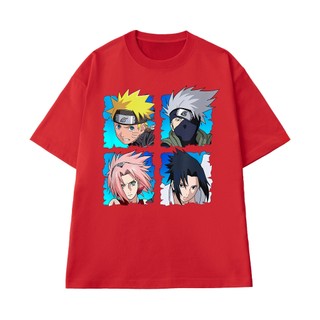 Áo Thun Anime NGỐ TEE Naruto Shippuden Team Kakashi Naruto Sakura Sasuke Vải Cotton 100 Thoáng Mát