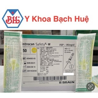 Hộp 50 cây Kim luồn tĩnh mạch Braun Introcan Safety 24G