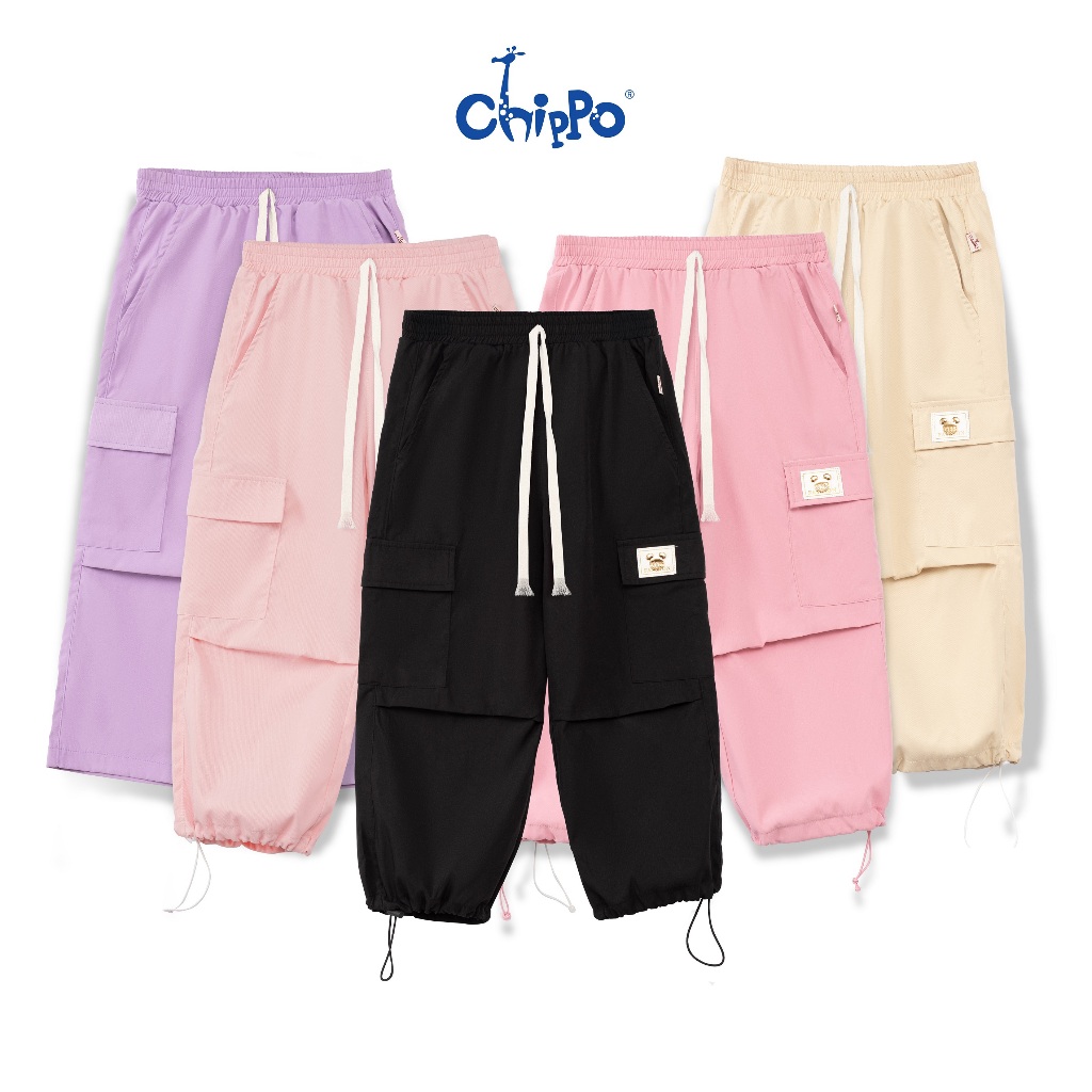 Ảnh Quần Jogger Kaki Chippo bé gái đi học chất liệu co dãn thoải mái cho bé từ 7 đến 12 Tuổi(21-40Kg) 3