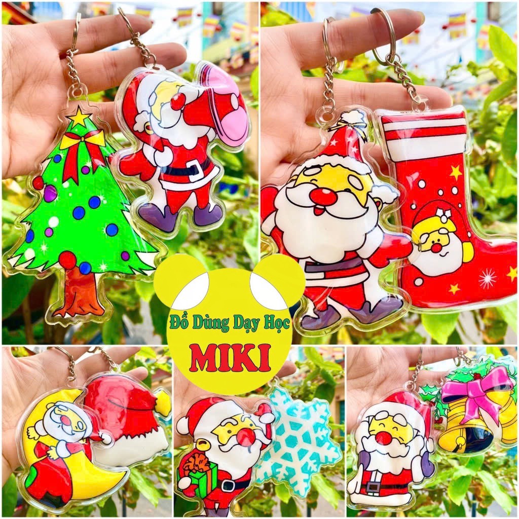[10 cái] MÓC KHÓA NOEL GIÁNG SINH mix mẫu ngẫu nhiên (Đồ Dùng Dạy Học Miki)