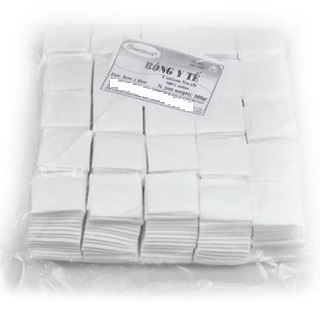 Bông gòn cắt miếng  6x6cm – 3x3cm Gói 500 gam – Bông y tế Bảo Thạch