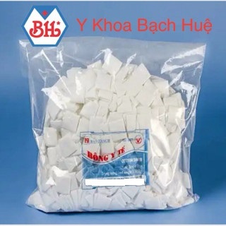 Bông gòn cắt miếng  6x6cm – 3x3cm Gói 500 gam – Bông y tế Bảo Thạch