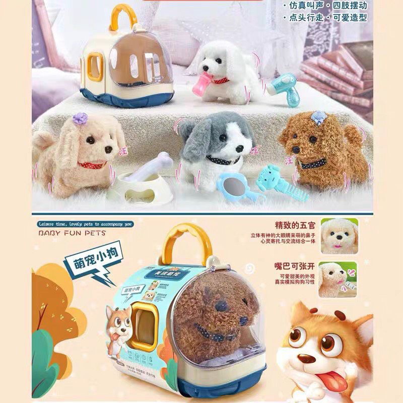 Đồ Chơi Chăm Sóc Thú Cưng Cún Bibi Gấu Panda Pet House Xe Đẩy Quà Tặng - Đồ Chơi Cho Bé PUKAPI