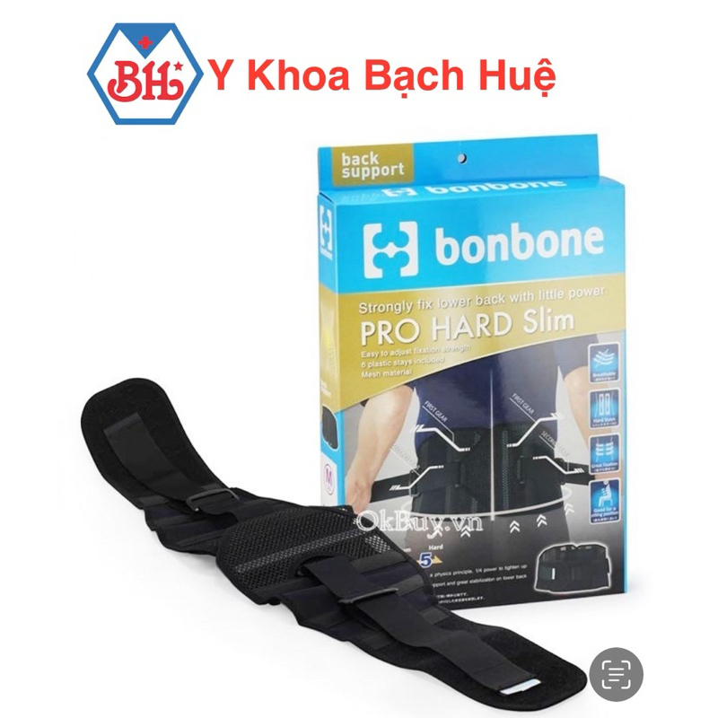 Đai hỗ trợ cột sống lưng đĩa đệm Bonbone Pro Hard Slim Nhật Bản