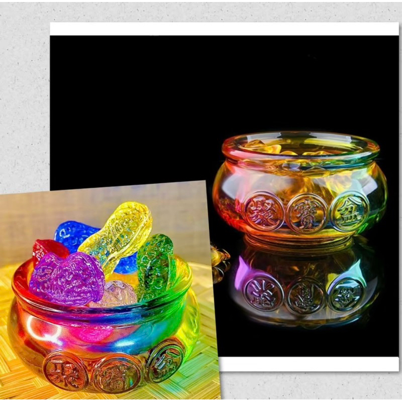 Hạt đậu phong thuỷ pha lê lưu ly ( Đã Xin Lộc) chiêu tài nạp lộc thịnh vượng sung túc nhiều màu tùy chọn
