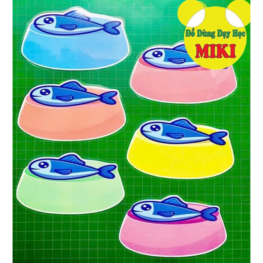 BỘ MÈO VÀ CÁ SIÊU CUTE-màu ngẫu nhiên (đồ dùng dạy học MIKI)