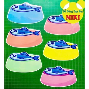 BỘ MÈO VÀ CÁ SIÊU CUTE-màu ngẫu nhiên (đồ dùng dạy học MIKI)