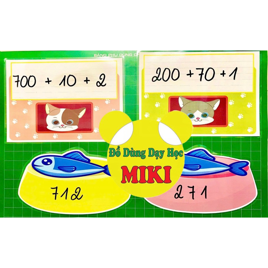 BỘ MÈO VÀ CÁ SIÊU CUTE-màu ngẫu nhiên (đồ dùng dạy học MIKI)