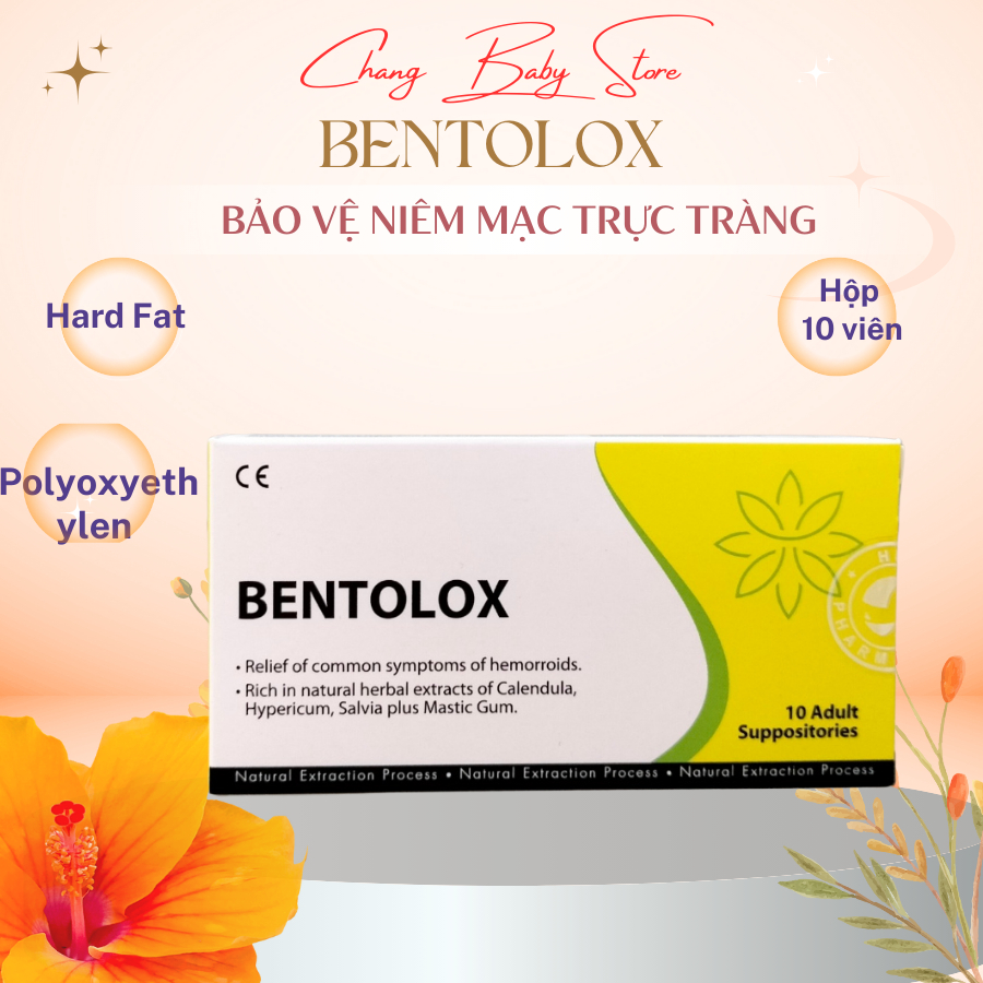Viên Bentolox hỗ trợ tình trạng trĩ trong thời kỳ mang thai hoặc sau sinh hộp 10 viên