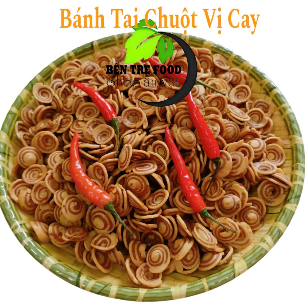 Bánh tai chuột vị cay Bến Tre béo cốt dừa cay cay ớt hủ 500gr đồ ăn vặt