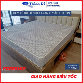 [Miễn Phí Ship] Đệm lò xo khách sạn elan fly cao 22cm vỏ áo cotton,bảo hành chính hãng 7 năm