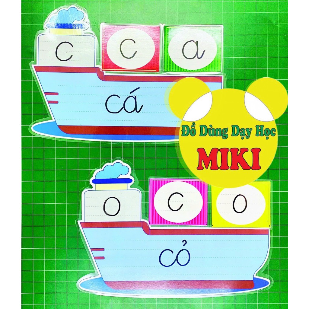 TÀU CHỞ THÙNG HÀNG HANDMADE (Đồ Dùng Dạy Học Miki)