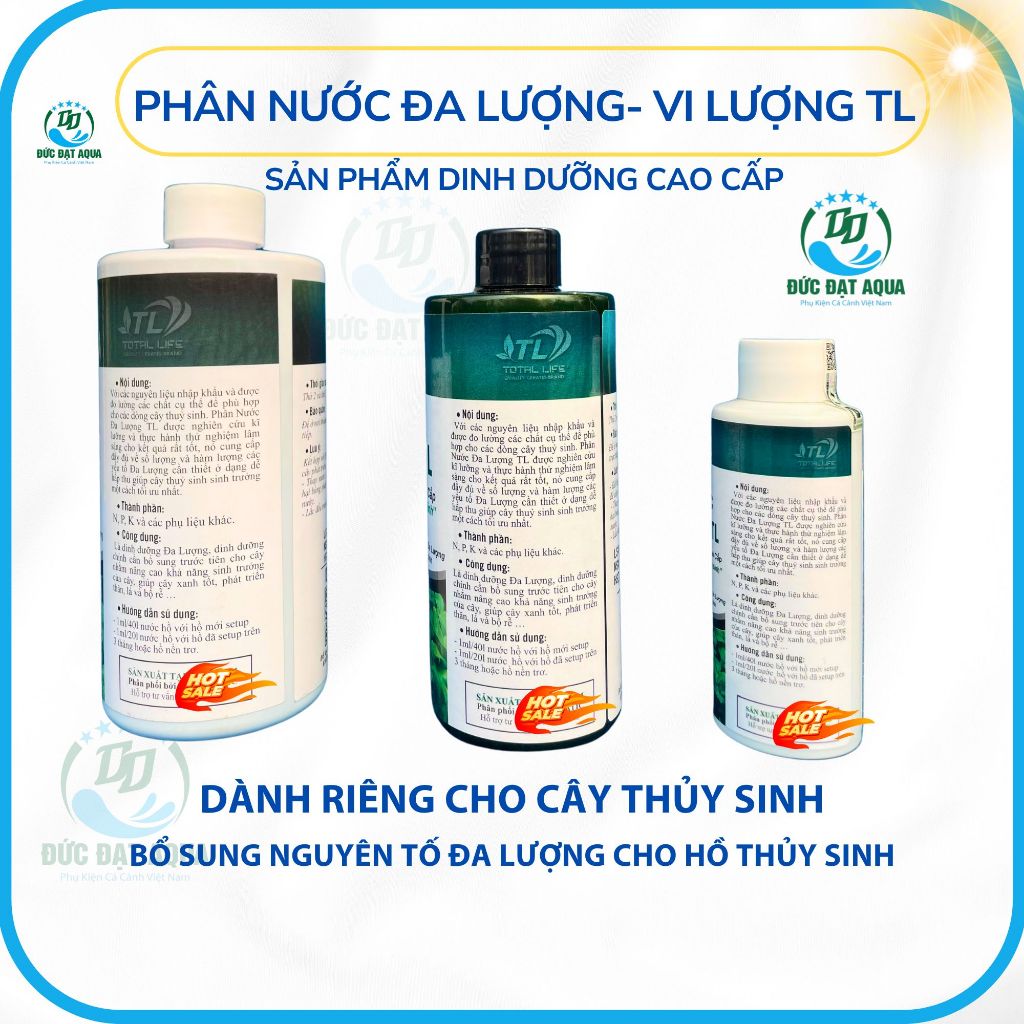 Phân Nước Đa Lượng - Vi Lượng TL dinh dưỡng cao cấp cho cây thủy sinh giúp cây phát tốt màu đẹp 2