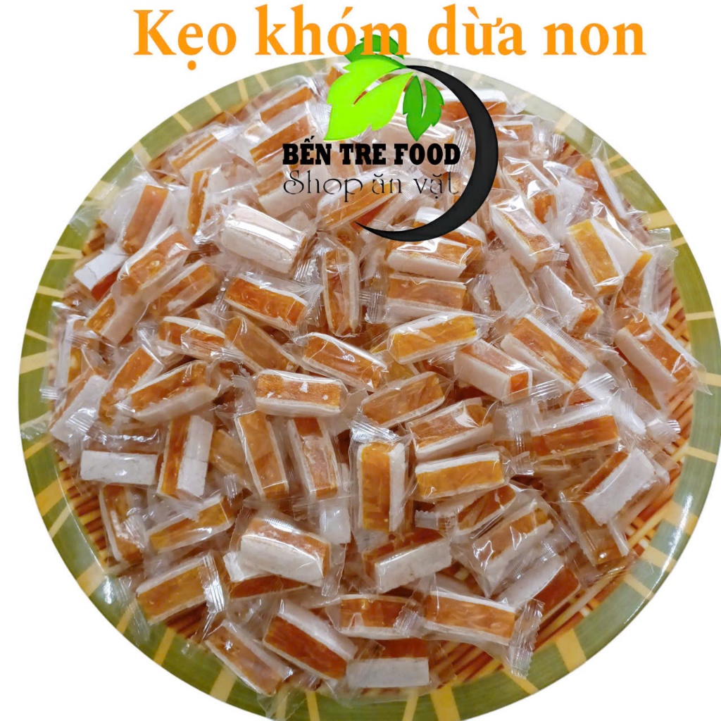 Kẹo khóm dừa non mềm dẻo ít đường vị chua ngọt đóng túi zip