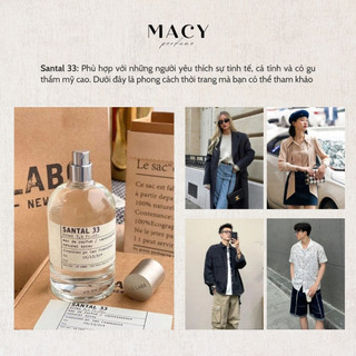 Chiết 10ml Nước hoa Lelabo Santal 33 Mùi Gỗ Ấm Áp, Chai Nước Hoa Biểu Tượng Của Lelabo