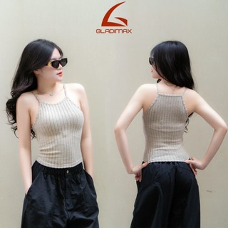 Áo 2 Dây Cổ Yếm CY156 Chất Tăm Gold Nhật Tôn Dáng l Thiết Kế Croptop Cách Điệu Cho Nữ 2025