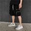 QUẦN SỌT TÚI HỘP 2 CHỐT IN LOGO kiểu khóa ngang ,short đùi lững nam nữ màu đen chất kaki tốt
