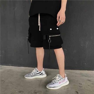 [ MỚI SIÊU HÓT ] QUẦN SỌT TÚI HỘP 2 CHỐT IN LOGO kiểu khóa ngang ,short đùi lững nam nữ màu đen chất kaki tốt