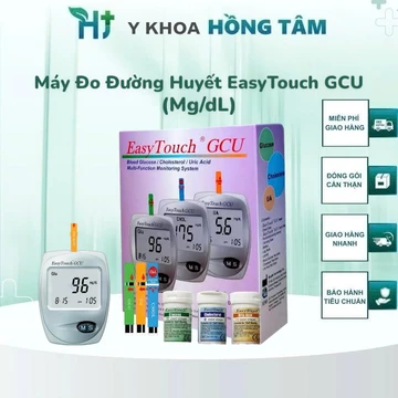 Máy Đo Đường Huyết EASYTOUCH GCU, Đo 3 Chức Năng (Đường Huyết, Cholesterol, Axit Uric)