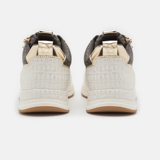 Giày thể thao bigsize nữ mùa hè Tamaris màu trắng độn đế tăng chiều cao kéo khó cạnh , sneaker thời trang vnxk