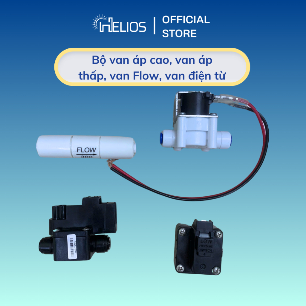 Ảnh Bộ 4 van áp cao, van áp thâp, van flow, van điện từ cho máy lọc nước RO Karofi, Kangaroo, Forseti, Sunhouse,... 1