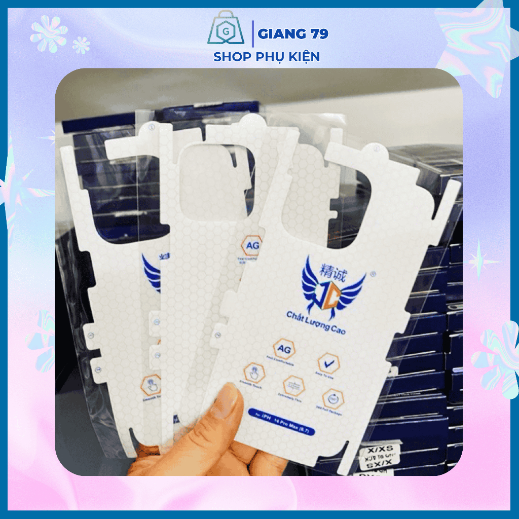 Miếng dán mặt lưng PPF cao cấp cho i.Phone các đời 6 đến 15Promax