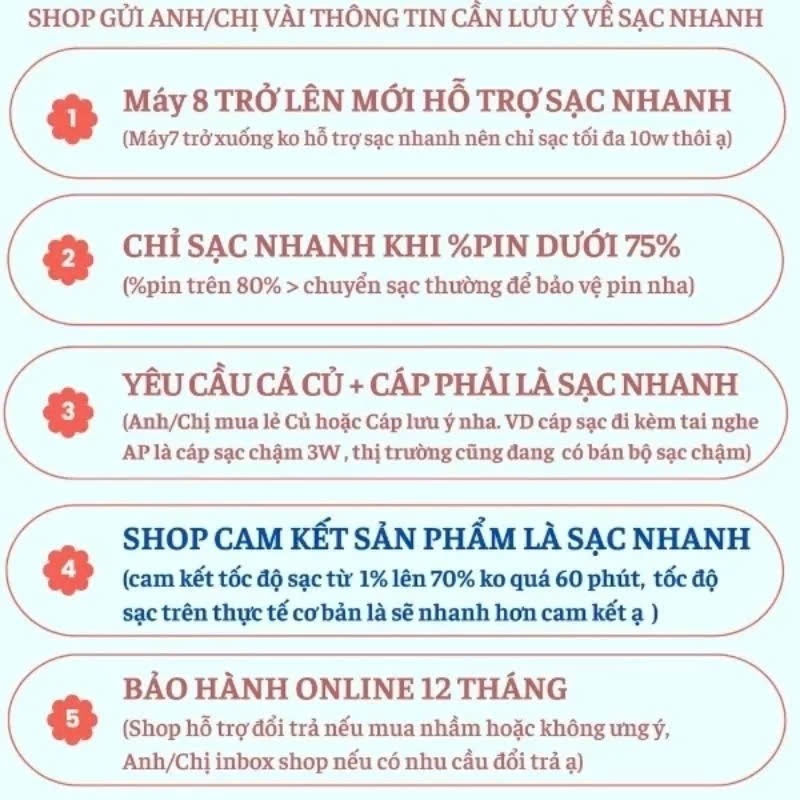 Ảnh Sạc Nhanh PD 20W Cam Kết Sạc Nhanh Không Nóng Máy Ổn Định Bảo Hành Đổi Mới 12 Tháng chuẩn PHUKIENCHAT 4