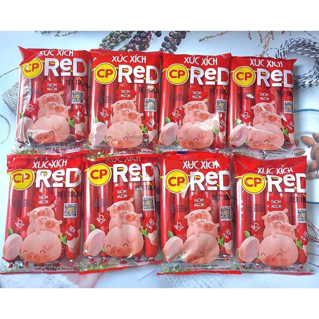 Set 12 Gói Xúc Xích Heo CP Tiệt Trùng_Mỗi gói 100g