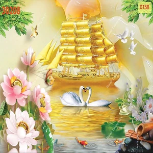 Tranh 3D Thuận Buồm Xuôi Gió Thiết Kế Trang Trí Nhà Cửa Bóc Dán Dễ Dàng Giá Cạnh Tranh Nhấtttt